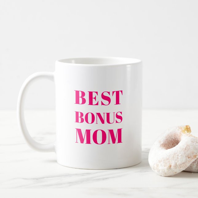 Mug Meilleur Bonus Maman Fête des Mères chaud rose fuc (Avec donut)