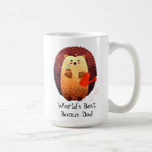 Mug Meilleur Bonus Papa du monde animal de hérisson mi