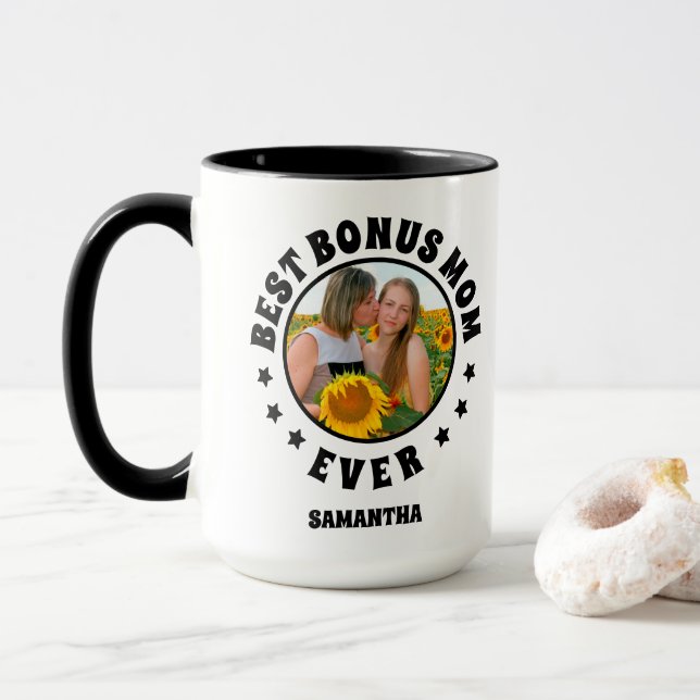 Mug Meilleur Bonus Personnalisé Maman toujours Fête de (Avec donut)