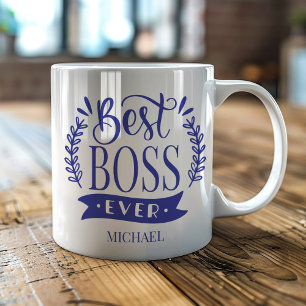 Mug Meilleur Boss jamais personnalisé Wreath