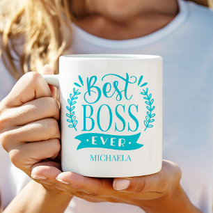 Mug Meilleur Boss jamais personnalisé Wreath