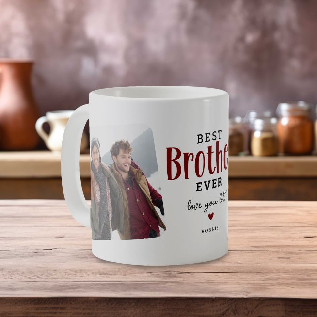 Mug Meilleur BROTHER Ever 2 photo Cadeau mignon (Créateur téléchargé)