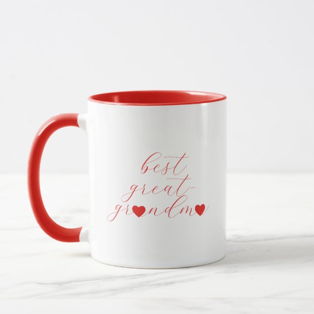 Mug Meilleur Cadeau d'Arrière-Grand-Mère, Nous Aimons  (Gauche)