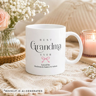 Mug Meilleur Cadeau de Grand-Mère Personnalisé