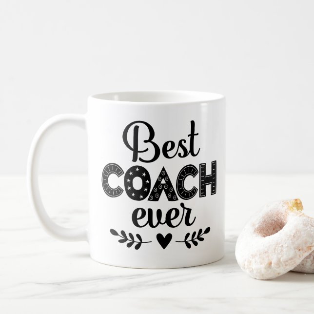 Mug Meilleur cadeau de l'entraîneur (Avec donut)