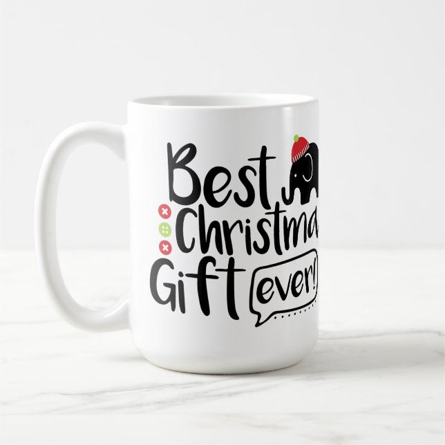 Mug Meilleur cadeau de Noël jamais (Gauche)