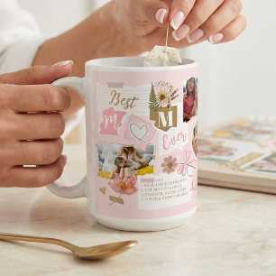 Mug Meilleur cadeau de scrapbook de collage de photos 
