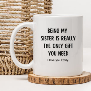 Mug Meilleur cadeau de sœur pour une sœur drôle belle-