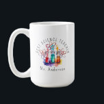 Mug Meilleur cadeau d'enseignant en sciences<br><div class="desc">Ce design amusant d'aquarelle avec un thème de laboratoire de chimie fait un grand cadeau pour n'importe quel professeur de sciences. Le texte standard dit "meilleur professeur de sciences" mais peut être customisé à votre dicton préféré. Personnalisez avec le nom de l'enseignant.</div>