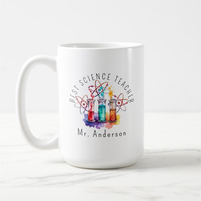 Mug Meilleur cadeau d'enseignant en sciences (Gauche)