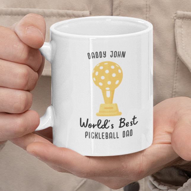 Mug Meilleur cadeau papa de Pickleball dans le monde d (Créateur téléchargé)