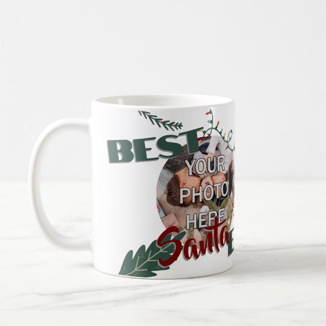 Mug meilleur cadeau père Noël pour papa personnalisé (Gauche)
