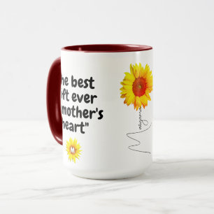 Mug Meilleur Cadeau pour Maman (Citation, monogramme &