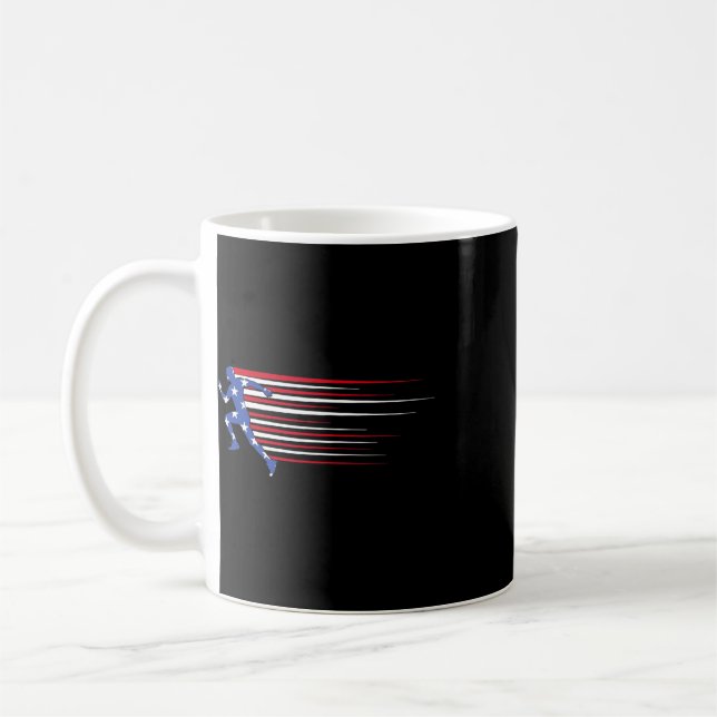 Mug Meilleur cadeau Usa Drapeau Américain Athlétisme É (Gauche)