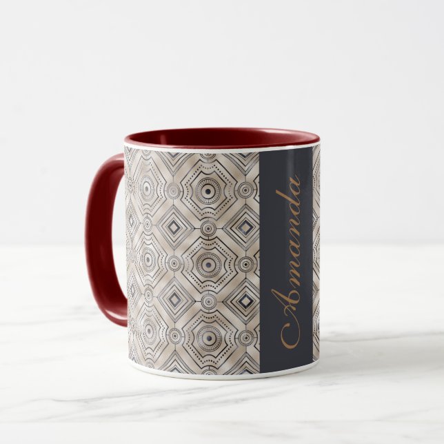 Mug Meilleur café à deux tons Classy personnalisé, tas (Devant gauche)