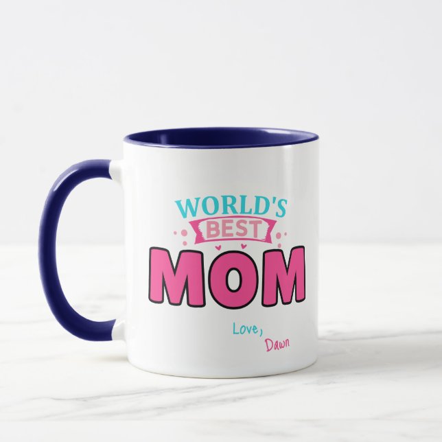 Mug Meilleur café maman au monde - Cadeau personnalisé (Gauche)