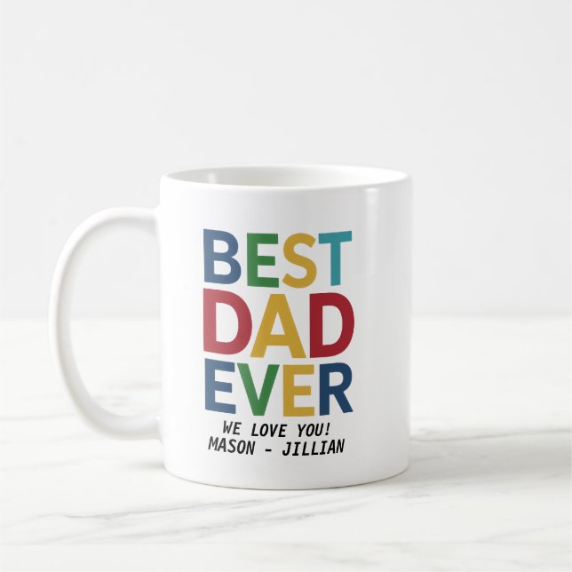 Mug Meilleur Café Papa Ever - Drôle & Coeur (Gauche)