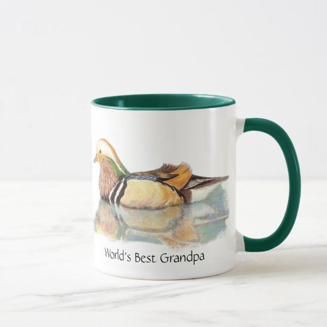 Mug Meilleur canard à bois grand-père du monde, Nature (Droite)