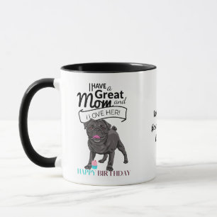 Mug Meilleur CARLIN au monde DOG MOM Fun personnalisé