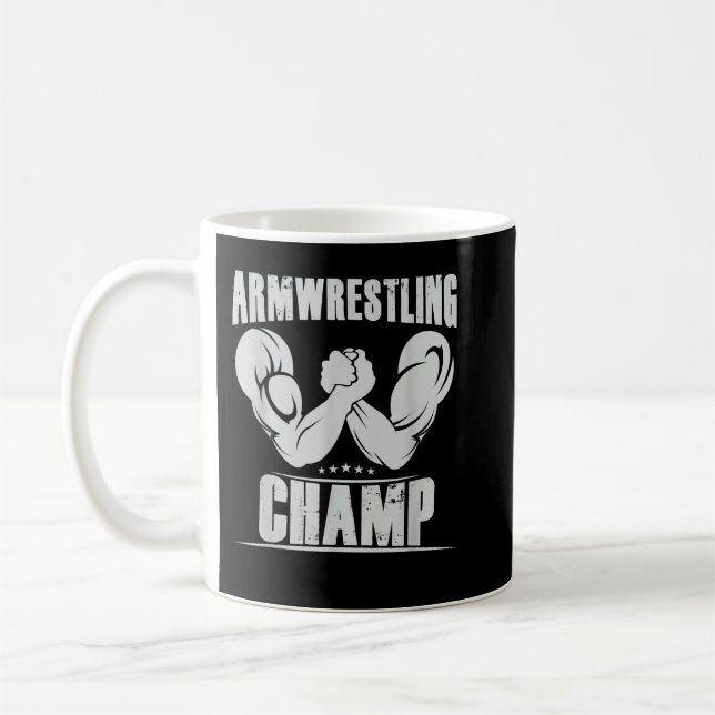 Mug Meilleur Champ De Lutte De Bras  (Gauche)