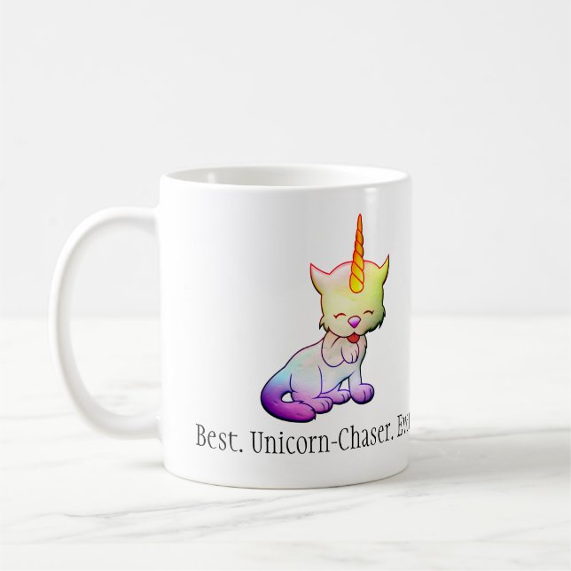 Mug Meilleur Chaser Unicorn Jamais Chat Unicorn (Gauche)