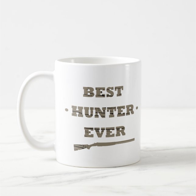 Mug Meilleur chasseur jamais pères cadeau (Gauche)