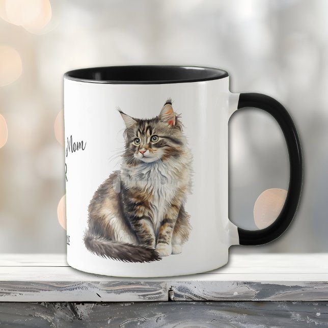 Mug Meilleur Chat de la Forêt Norvégienne Maman Jamais (Créateur téléchargé)