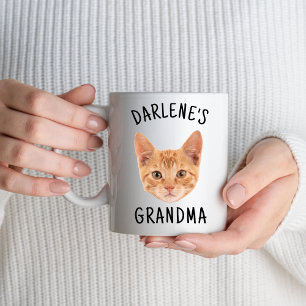 Mug Meilleur Chat Grandma Cadeaux Personnalisé Tête De