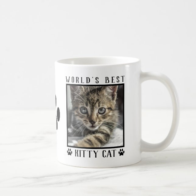 Mug Meilleur Chat Kitty Empreintes de pattes Nom de l' (Droite)