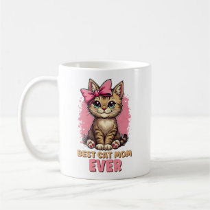Mug Meilleur Chat Maman Jamais, Drôle Tabby Mère Chat