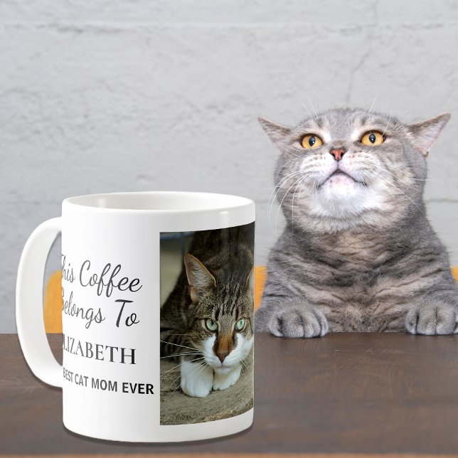 Mug Meilleur Chat Maman Jamais Personnalisé Photo (Créateur téléchargé)