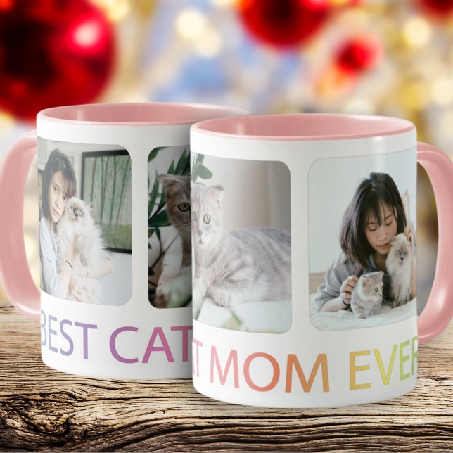 Mug Meilleur chat Maman Jamais Photo Collage Animaux d (Créateur téléchargé)