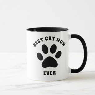Mug Meilleur Chat Maman Jour Texte Personnalisé