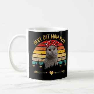 Mug Meilleur Chat Maman Joyeux Mère Fête Écossaise Pli