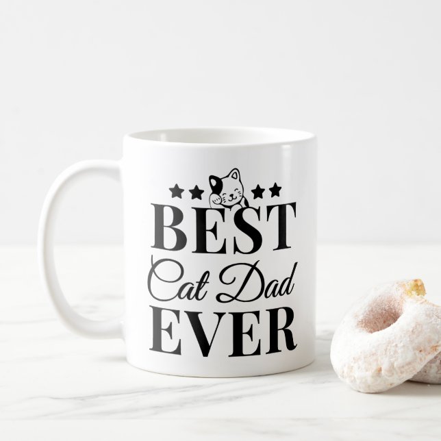 Mug Meilleur Chat Papa Jamais - Chat Papa (Avec donut)