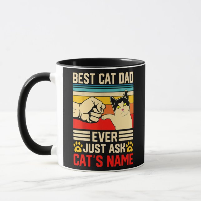 Mug Meilleur Chat Papa Jamais Demandez Le Nom Du Chat  (Gauche)