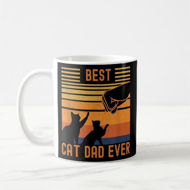 Mug Meilleur Chat Papa Jamais Fist Bump Pour Fourrure  (Gauche)