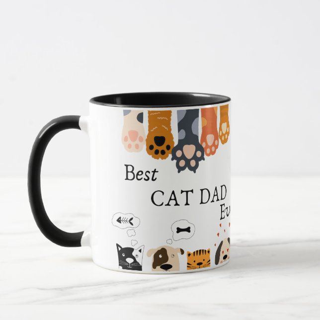 Mug Meilleur Chat Papa Jamais une photo personnalisée  (Gauche)