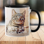 Mug Meilleur Chat Papa Jamais une photo personnalisée<br><div class="desc">Ce design simple et classique est composé de typographie serif et d'ajouter une photo personnalisée</div>