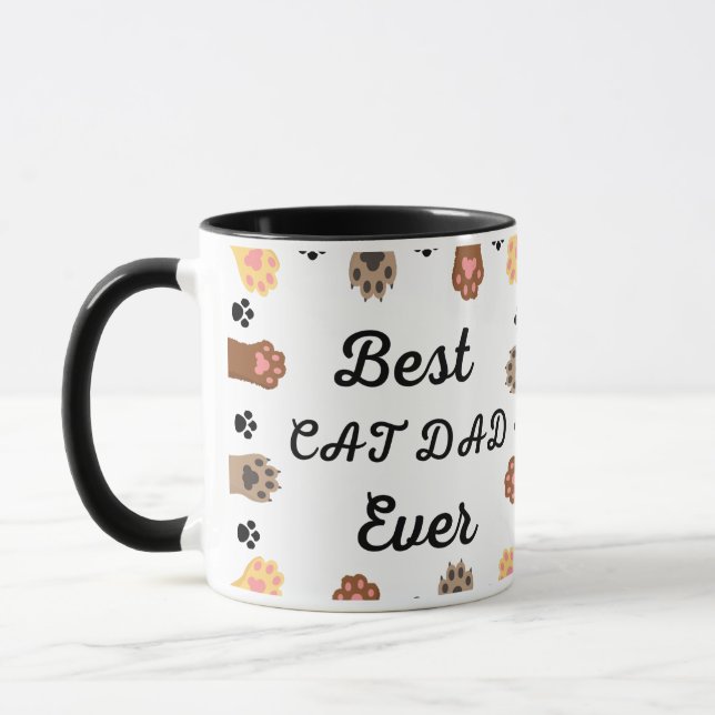 Mug Meilleur Chat Papa Jamais une photo personnalisée  (Gauche)