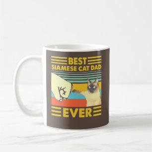 Mug Meilleur Chat Siamois Papa Jamais Retro Vintage Su