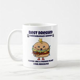 Mug Meilleur cheeseburger habillé gagnant se sent idio