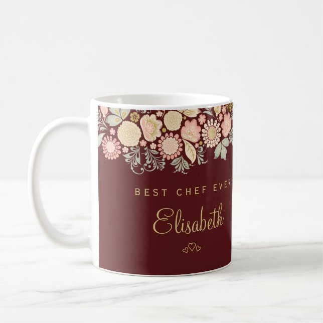 Mug Meilleur chef de tous les temps nom personnalisé é (Gauche)