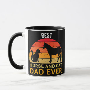 Mug Meilleur Cheval Et Chat Papa Jamais Drôle Papa Pap