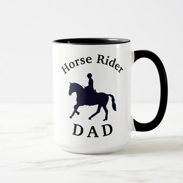 Mug Meilleur "Cheval Rider DAD" Jamais! Fête des pères (Droite)