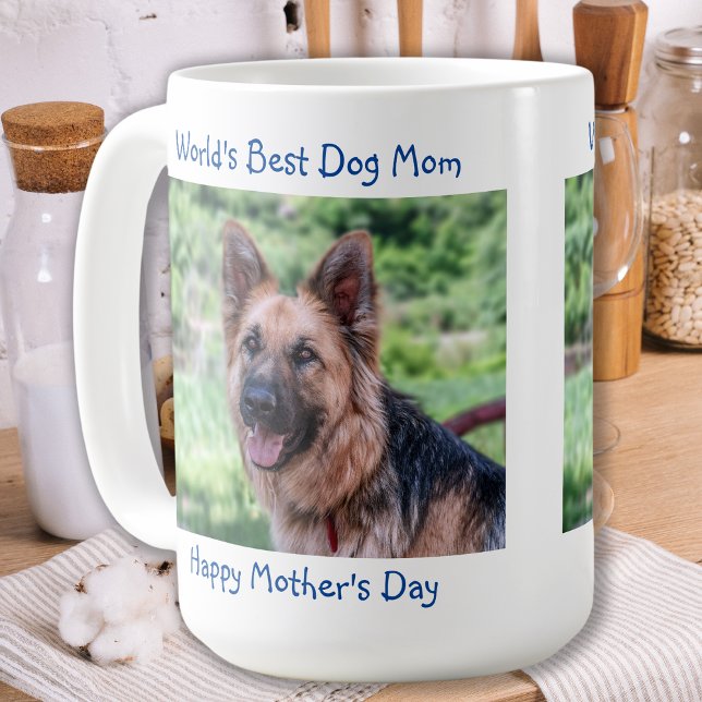 Mug Meilleur Chien Maman - Bonne Fête des Mères - Blue (Créateur téléchargé)