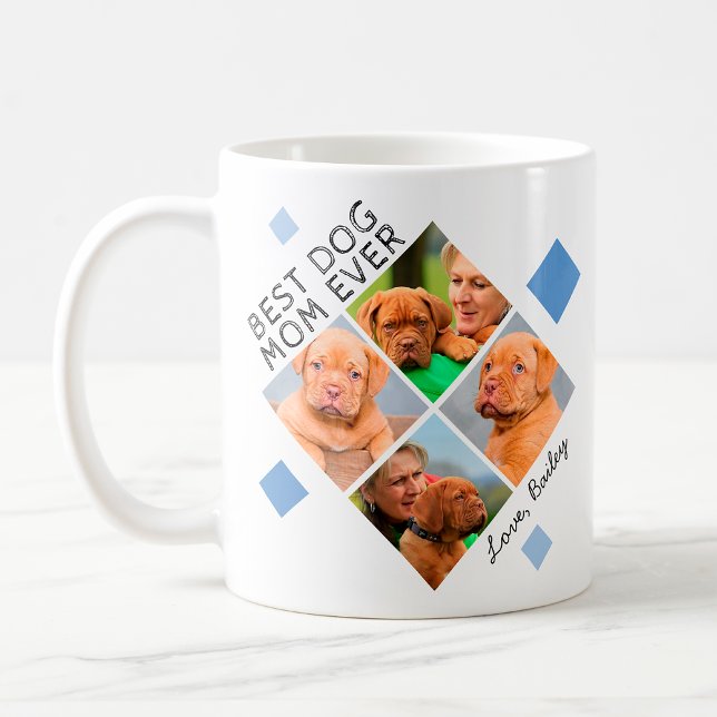 Mug Meilleur Chien Maman Jamais Personnalisé Photo Col (Créateur téléchargé)