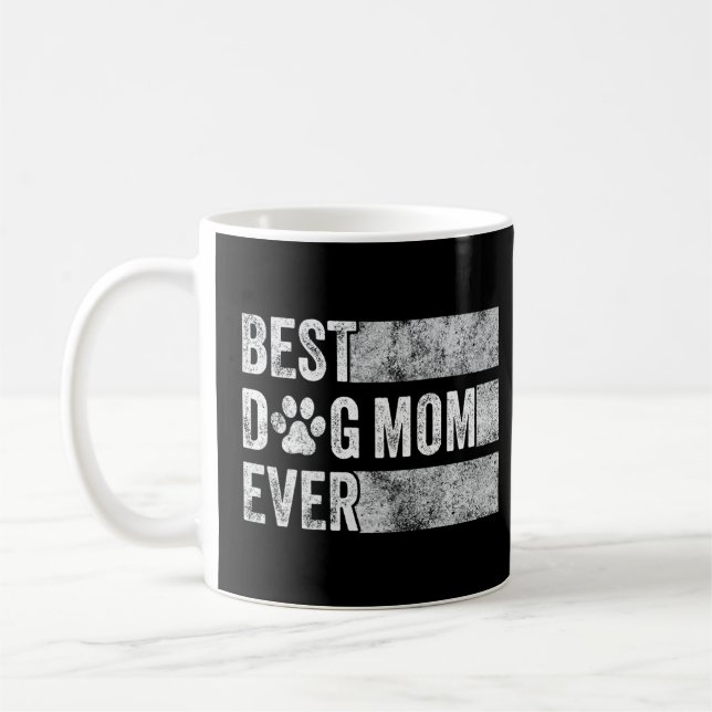 Mug Meilleur Chien Maman Jamais Rétro Chien Maman Mère (Gauche)