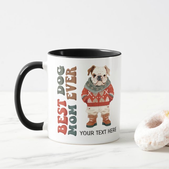 Mug Meilleur Chien Maman Jour Chien Chien Fou Personna (Avec donut)