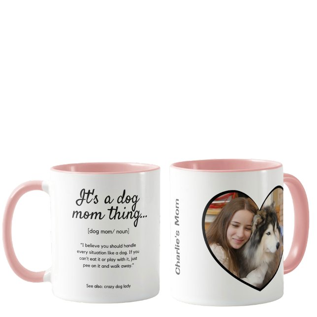 Mug Meilleur Chien Maman Photo personnalisée & Citatio (Créateur téléchargé)